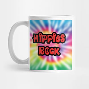 Vintage Hippies Rock Tie Dye Mug